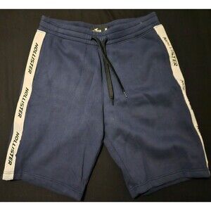 Hollister Men’s Athletic Shorts Navy Blue Medium Logo Tape NEW With Tags